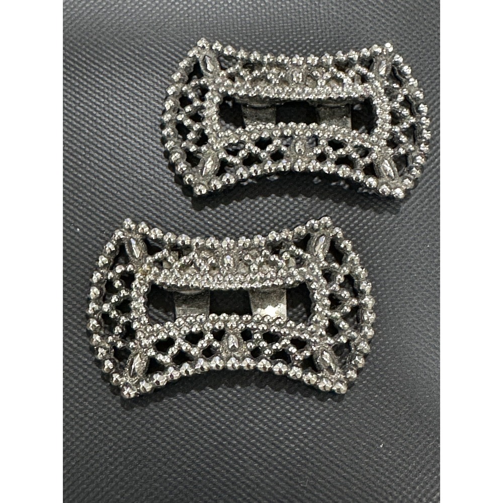 Vintage Tip -Toe SHOE Silver Open Filigree Victorian Revival Style